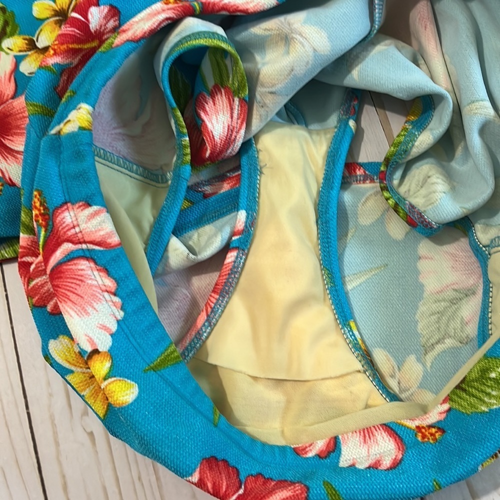 Vintage Liz Claiborne Hibiscus swim suit EUC - Picture 11 of 11